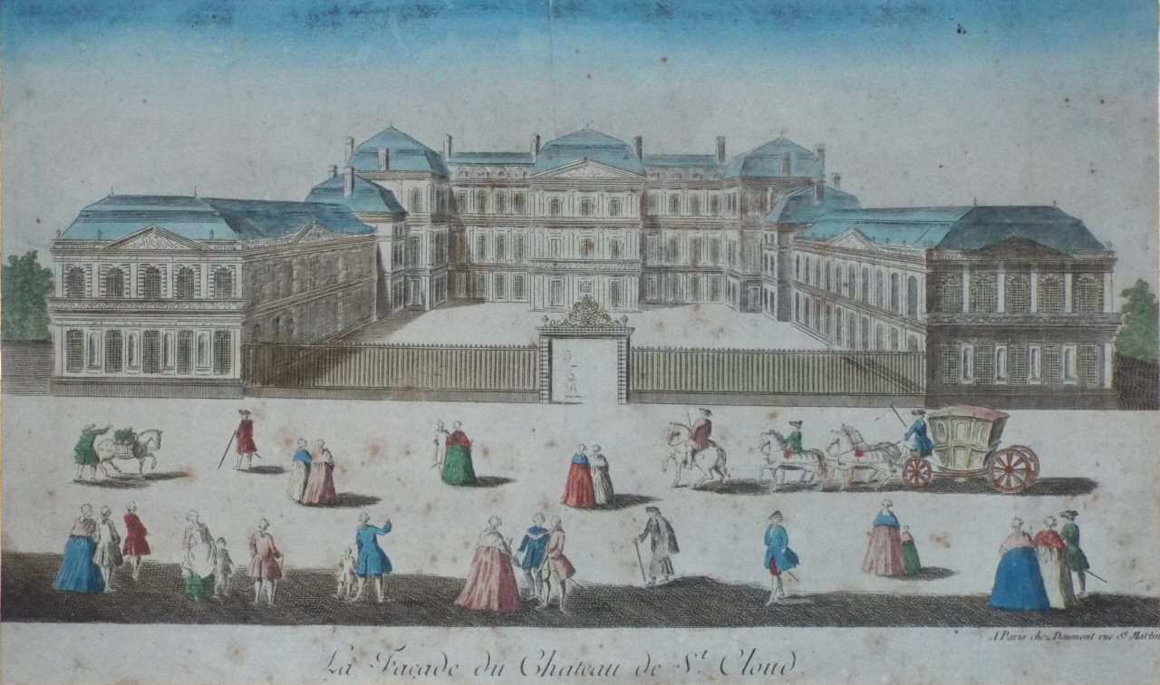 Print - La Facade du Chateau de St. Cloud.